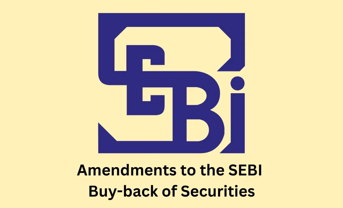 Amendments to the SEBI Buy-back of Securities text are written on the logo of SEBI